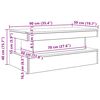 vidaXL Table basse avec lumi&egrave;res LED ch&ecirc;ne artisanal 90x50x40 cm