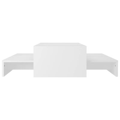 vidaXL Set tables basses gigognes blanc bois d'ingénierie