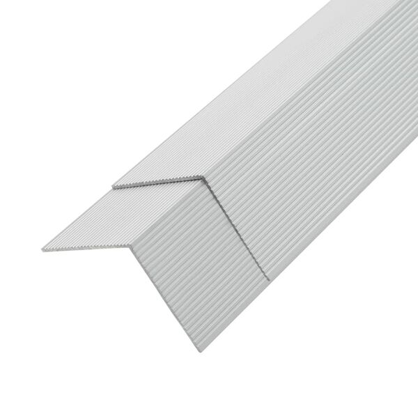 vidaXL Corni&egrave;re de terrasse 5 pcs Aluminium 170 cm Argent&eacute;