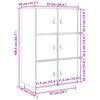vidaXL Buffet haut Noir 67x40x108,5 cm Bois massif de pin