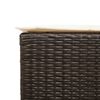 vidaXL Ensemble de bar de jardin 3 pcs et coussins brun r&eacute;sine tress&eacute;e
