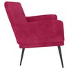 vidaXL Banc Rouge bordeaux 108x79x79 cm Velours