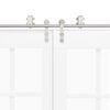 vidaXL Kit fixation porte coulissante 366 cm Acier inoxydable Argenté