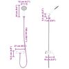vidaXL Ensemble de Douche Chrome G 1 / 2 pouces Laiton