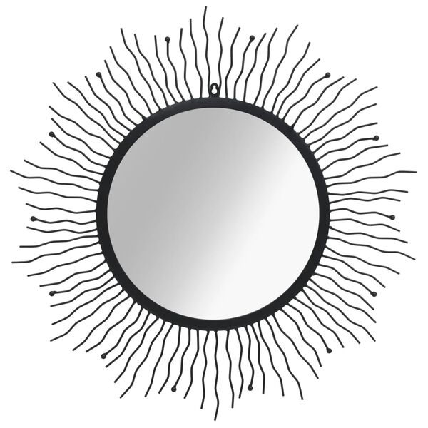 vidaXL Miroir mural &Eacute;clat de soleil 80 cm Noir