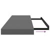 vidaXL &Eacute;tag&egrave;re murale flottante 2 pcs Gris brillant 80x23,5x3,8 cm MDF