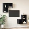 vidaXL Ensemble meuble TV 4 pcs Chêne noir Bois d'ingénierie