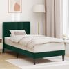 vidaXL Cadre de lit avec t&ecirc;te de lit Vert fonc&eacute; 80 x 200 cm Velours