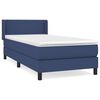 vidaXL Sommier &agrave; lattes de lit avec matelas Bleu 90x200 cm Tissu