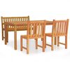 vidaXL Ensemble &agrave; manger de jardin 4 pcs Bois de teck massif