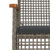vidaXL Ensemble &agrave; manger de jardin 5 pcs coussins gris r&eacute;sine tress&eacute;e