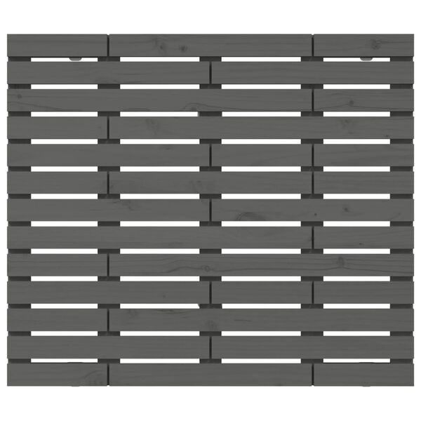 vidaXL T&ecirc;te de lit murale Gris 146x3x91,5 cm Bois massif de pin