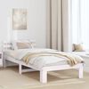 vidaXL Cadre de lit avec t&ecirc;te de lit Blanc 100 x 200 cm Pin massif