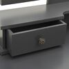 vidaXL Ensemble de coiffeuse avec tabouret Gris 100x40x146cm Paulownia