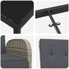 vidaXL Ensemble de salle &agrave; manger pour jardin 5 pcs Gris polyrotin