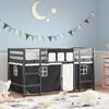 vidaXL Lit mezzanine enfants avec rideaux sans matelas 90x190 cm