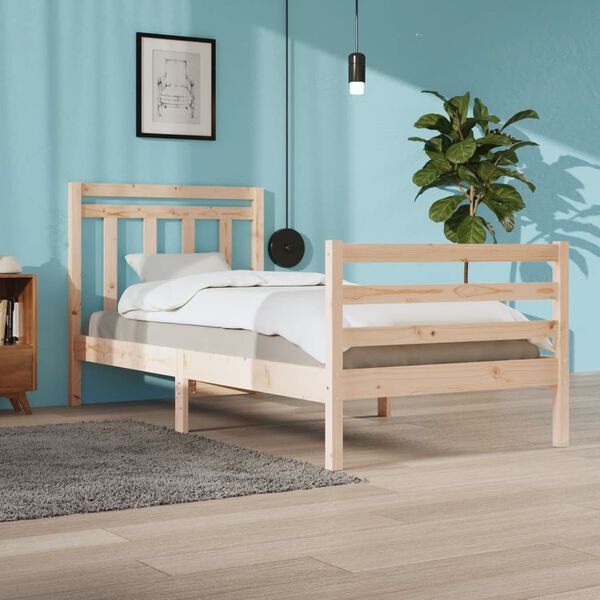 vidaXL Cadre de lit sans matelas 90x200 cm bois massif