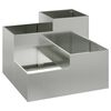 vidaXL Cache-pot de jardin Argent 80 x 80 x 60 cm Acier galvanisé