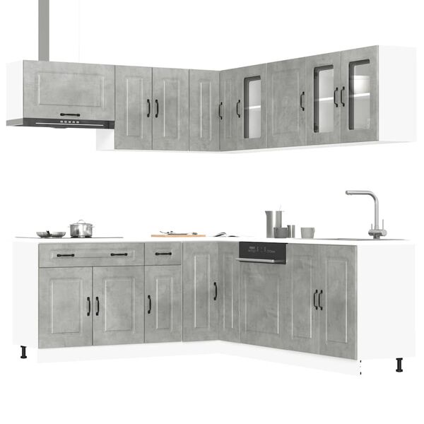 vidaXL Ensemble d'armoires de cuisine 11 pcs Kalmar bois d'ing&eacute;nierie