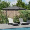 vidaXL Parasol Roma à Bras Déporté Anthracite et noir