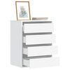 vidaXL Commode d'angle blanc 60x41x76 cm bois d'ing&eacute;nierie