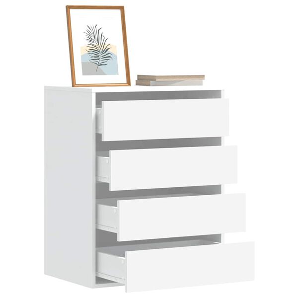 vidaXL Commode d'angle blanc 60x41x76 cm bois d'ing&eacute;nierie