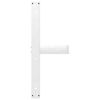 vidaXL Pieds de table à manger en T, 2 pièces, blanc, 90 x 35 x (72-73) cm, acier
