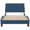 vidaXL Cadre de lit sans matelas Hanko bleu 100x200 cm tissu