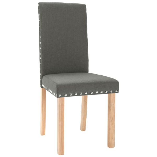 vidaXL Chaises &agrave; manger lot de 6 gris fonc&eacute; tissu
