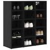 vidaXL Cabinet &agrave; chaussures Ch&ecirc;ne noir 77,5 x 30 x 83,5 cm