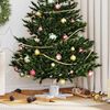 vidaXL Pied de Sapin de No&euml;l 1.73 Blanc 50 x 50 x 15,5 cm Acier