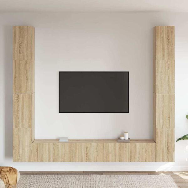 vidaXL Ensemble de meubles TV 6 pcs Chêne sonoma Bois d'ingénierie