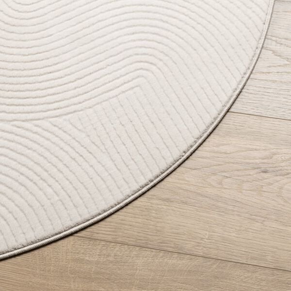 vidaXL Tapis IZA poils courts style scandinave cr&egrave;me &Oslash; 80 cm