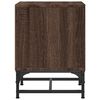 vidaXL Table de chevet avec porte en verre ch&ecirc;ne marron 35x37x50 cm