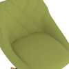 vidaXL Chaises pivotantes &agrave; manger lot de 2 vert clair velours