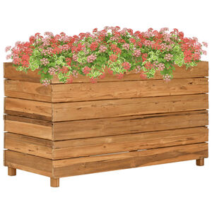 vidaXL Lit sur&eacute;lev&eacute; 100x40x55 cm bois de teck recycl&eacute; et acier