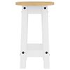 vidaXL Ensemble de bar 3 pcs blanc bois de pin massif