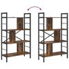 vidaXL &Eacute;tag&egrave;re Ch&ecirc;ne fum&eacute; 75 x 30 x 123,5 cm Bois d'ing&eacute;nierie