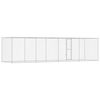 vidaXL Cage pour chien Argent&eacute; 800 x 200 x 200 cm Acier galvanis&eacute;
