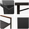 vidaXL Ensemble de salle &agrave; manger pour jardin 9 pcs Noir polyrotin