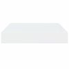 vidaXL &Eacute;tag&egrave;re murale flottante 2 pcs Blanc brillant 23x23,5x3,8cm MDF