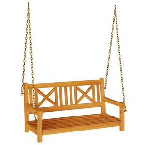vidaXL Banc Balan&ccedil;oire Marron 110 x 56 x 58.5 cm Bois d'Acacia Massif