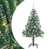 vidaXL Arbre de Noël artificiel floconné de neige avec lumière LED