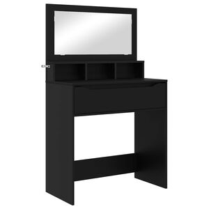 vidaXL Tables de maquillage pour chambre Noir 80 x 39,6 x 135 cm
