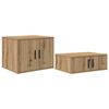 vidaXL Armoire de rangement 2 pc Ch&ecirc;ne artisanal 127 x 41 x 40 cm