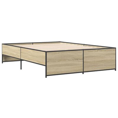 vidaXL Cadre de lit sans matelas chêne sonoma 140x190 cm