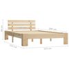 vidaXL Cadre de lit sans matelas bois de pin massif 120x200 cm