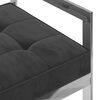 vidaXL Banc 97 cm Noir Velours et acier inoxydable