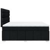 vidaXL Sommier &agrave; lattes de lit avec matelas Noir 200x200 cm Tissu
