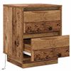 vidaXL Cabinet de chevet avec tiroir Bois ancien 39 x 34,5 x 50 cm